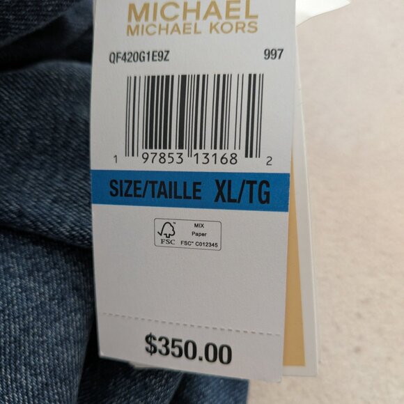 Michael Kors denim coat XL New - Picture 3 of 5